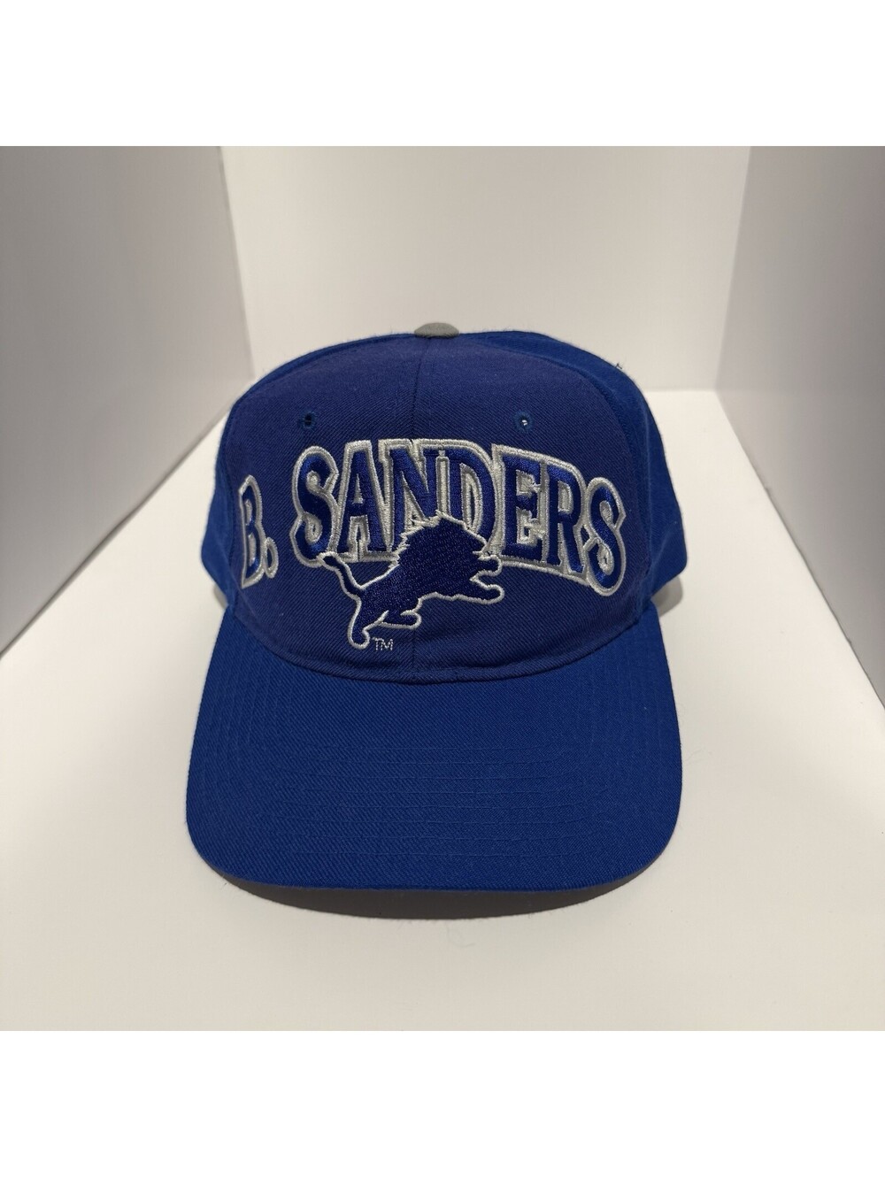 Vintage 90s Barry Sanders Detroit Lions Starter Hat Pro Line Blue Snapback Cap
